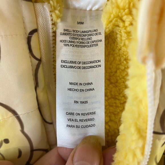 Disney Baby Winnie the Pooh 0-3m infant snowsuit bunting Hooded Ears new - Picture 5 of 7